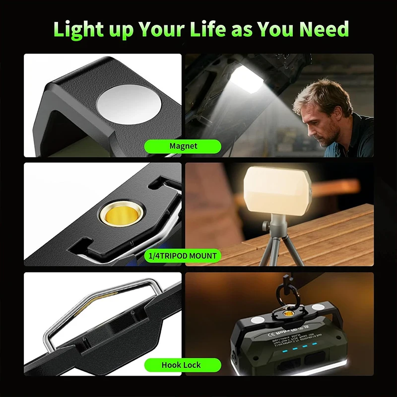 Rechargeable Camping Light with 4 Lighting Modes description 1