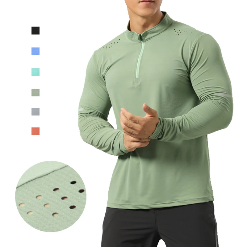 

Быстросохнущая эластичная рубашка для тренировок, мужская спортивная футболка с длинными рукавами для фитнеса, баскетбола, бега, влагоотводящая спортивная футболка