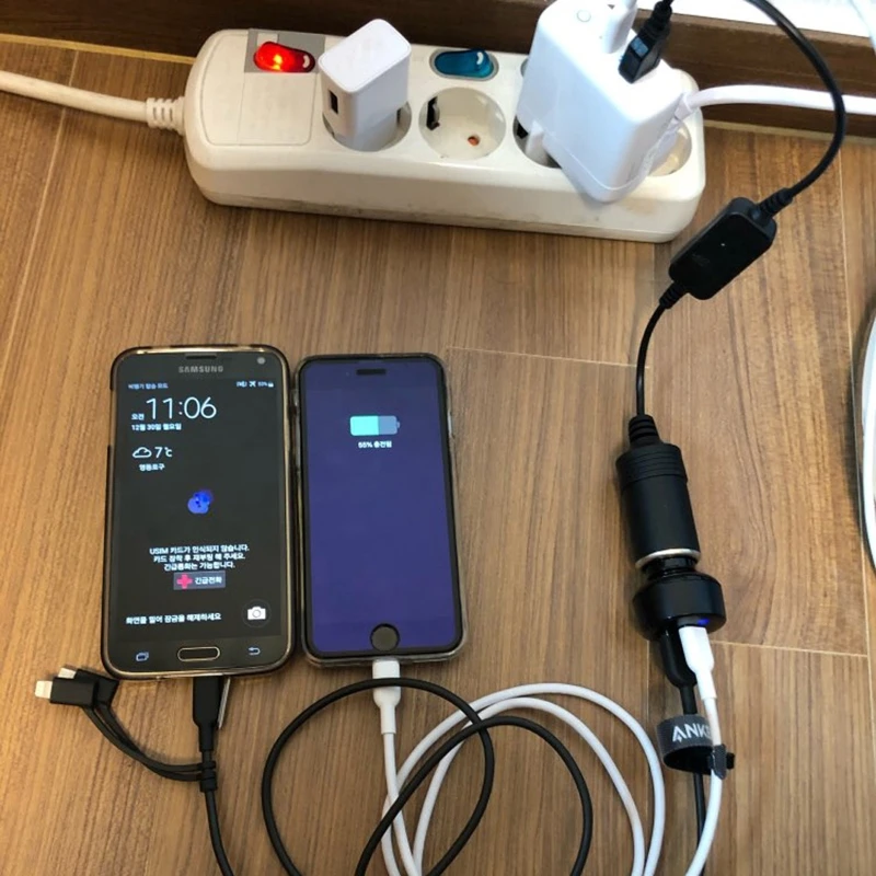 مقبس طاقة السيارة 12 فولت لشاحن السيارة DVR E-Dog GPS والمزيد من ملحقات السيارة 12 فولت