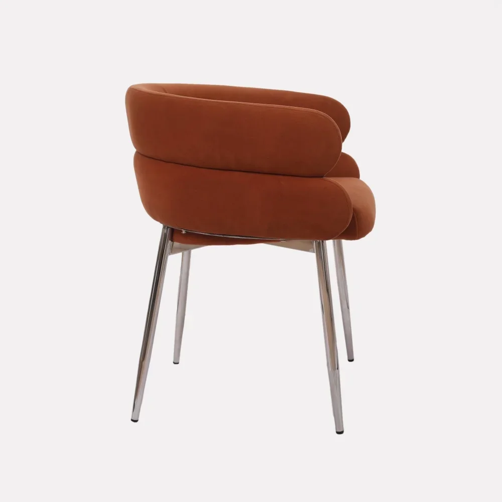 

For Luxury Modern Design Leisure Hotel Dining Chair Soft Fabric Tech Velvet Restaurant Dining Room Chair