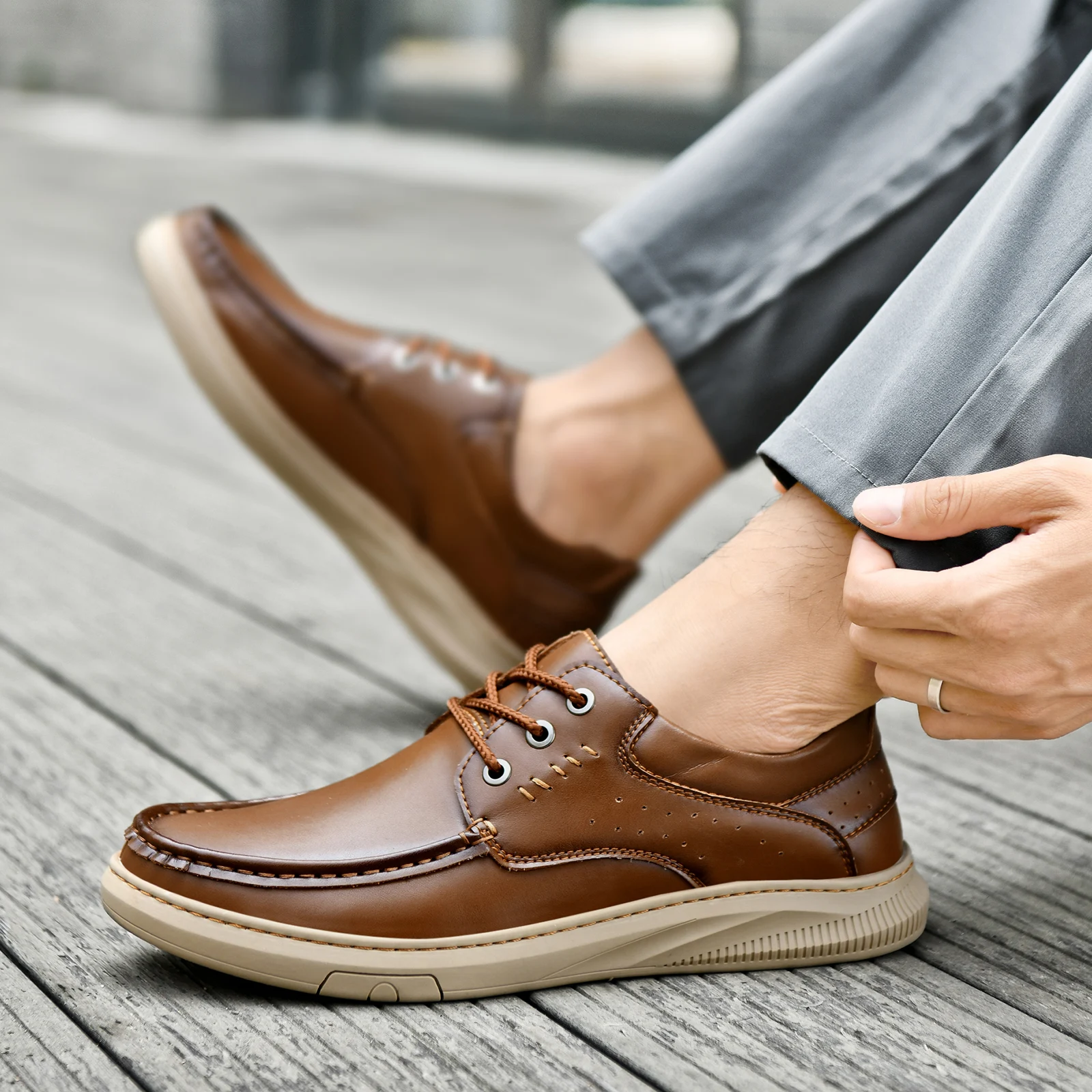 sachin and babi light blue dress Men's casual shoes Four Seasons new business meeting leather shoes soft sole  non-slip classic party fashion Joker leather shoes