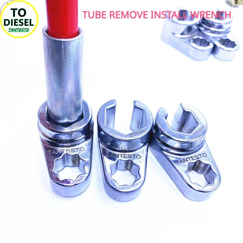 High Pressure Tubing Pipe Removal Install Wrench Octagonal Socket 17mm 19mm 22mm Nitrogen and Oxygen Sensor Repair Tool