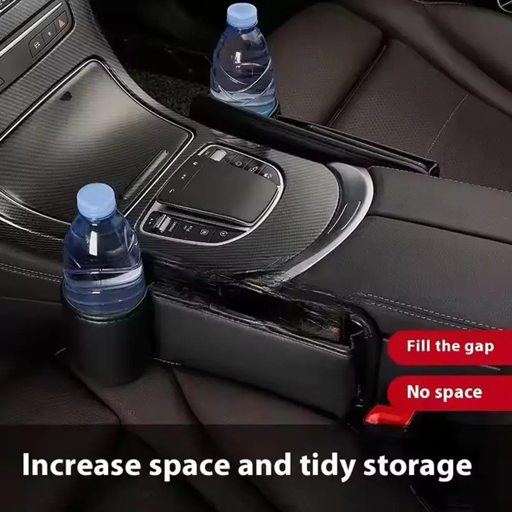 Car Seat Gap Filler Storage Box Cup Holder Between Front And Rear Seats Auto Interior Storage Box Passenger Seat & Driver's Seat