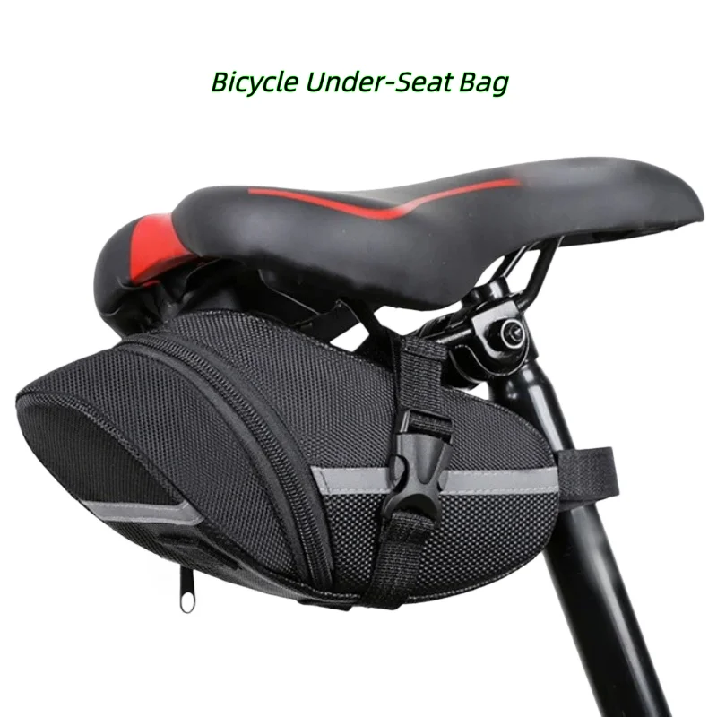 Universal Cycling Saddle Bag with Reflective Strips | Waterproof Seatpost Bag for Quick Installation on MTB & Road Bikes
