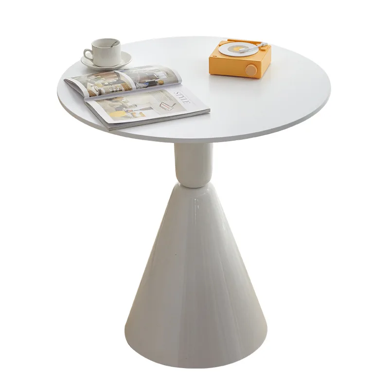 

-A Tulip Oak Wood Coffee Table White Small Table for Balcony Leisure Use Household Living Room Furniture Modern Design Chair%