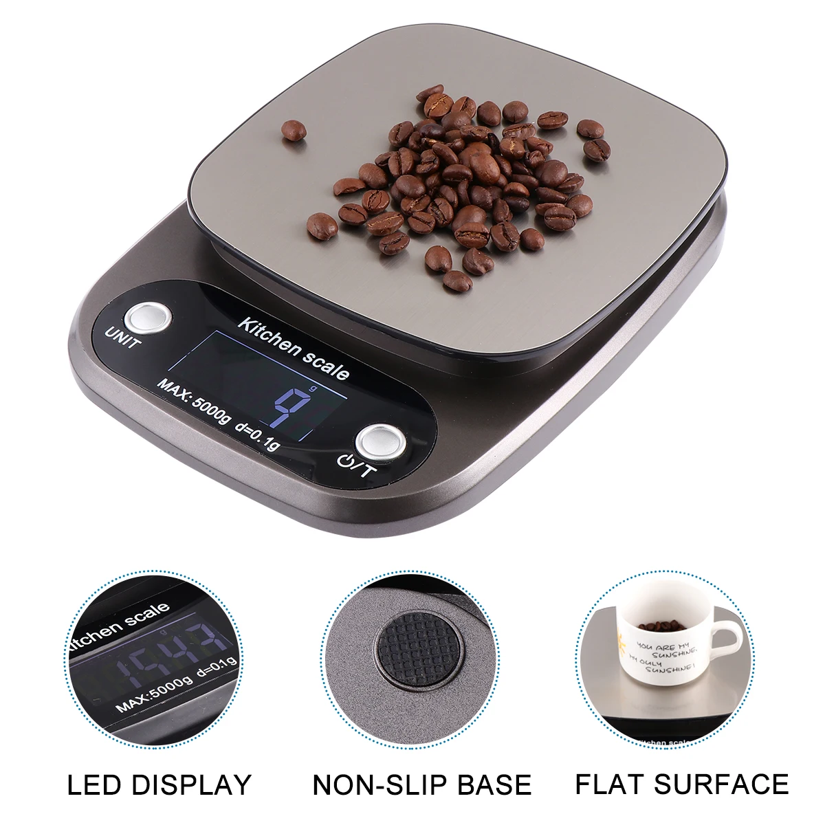 

1pc Digital Kitchen Scale Mini Food Electric Cooking Pocket Precision Stainless Steel High Accuracy Weight Measurement Tool