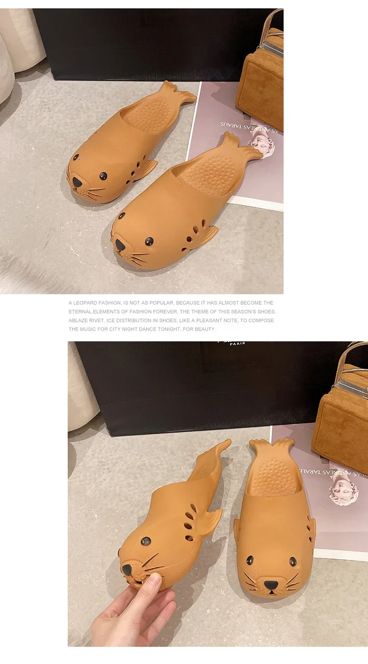 Cloud Slipper Damen Sommer Sandale Cartoon Seelöwe Niedliche Kawaii Damen Flip-Flop Hausschuh Lustiges Tier Herren – Detail 17