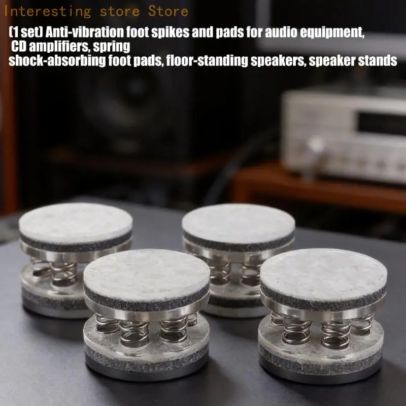 Round Support Feet Speaker Spikes with Spring Suspension for Home Speaker Use 55KC