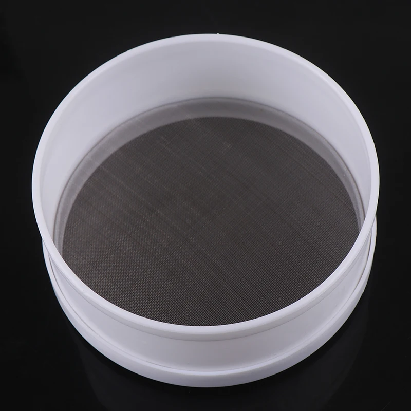 White Plastic Fine Mesh Strainer Flour Colander Sifter Sieve Kitchen Tool.