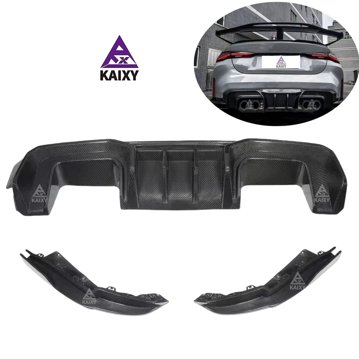 TA Style Dry Carbon Fiber Rear Diffuser for BMW G80 G82 M3 M4 Rear Bumper Lip