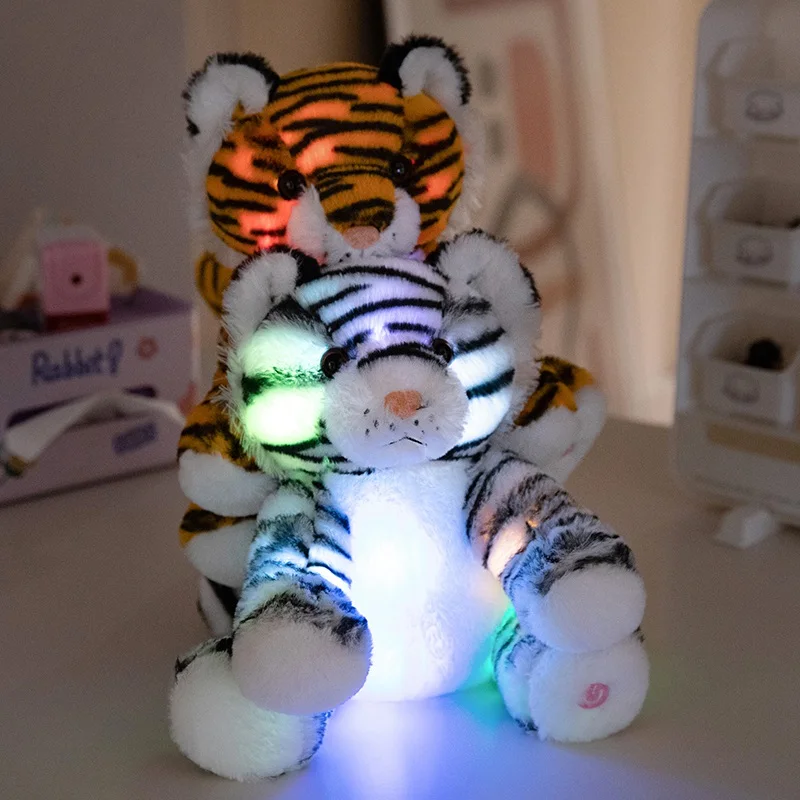 Luminous Tiger Creative Light Up LED Stuffed Animal Plush Toy Colorful Glowing Shiny Plush Toys Christmas Gift