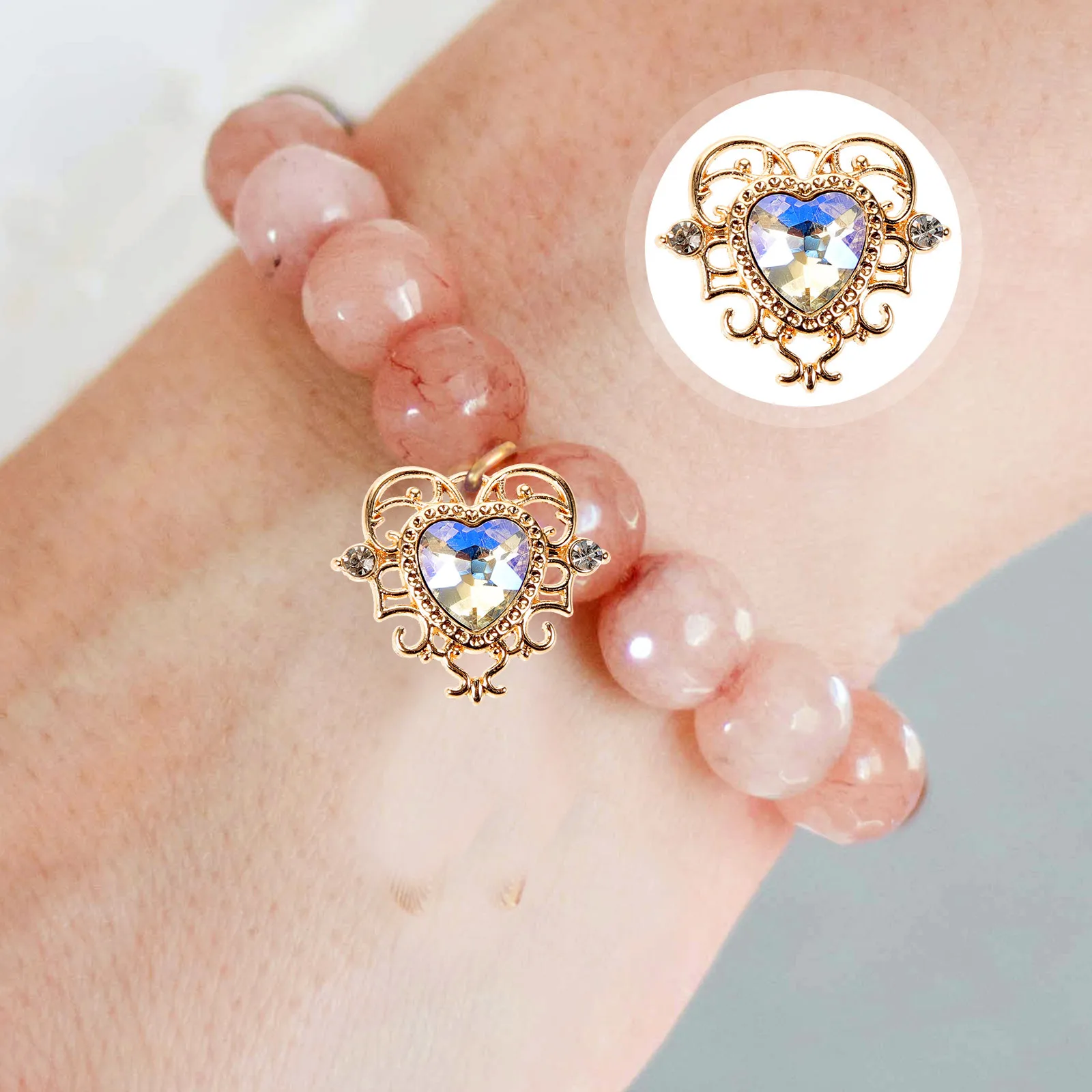 

10Pcs Hollow Colorful DIY Jewelry Pendants Necklace Bracelet Making Craft Accessories Jewelry Charms