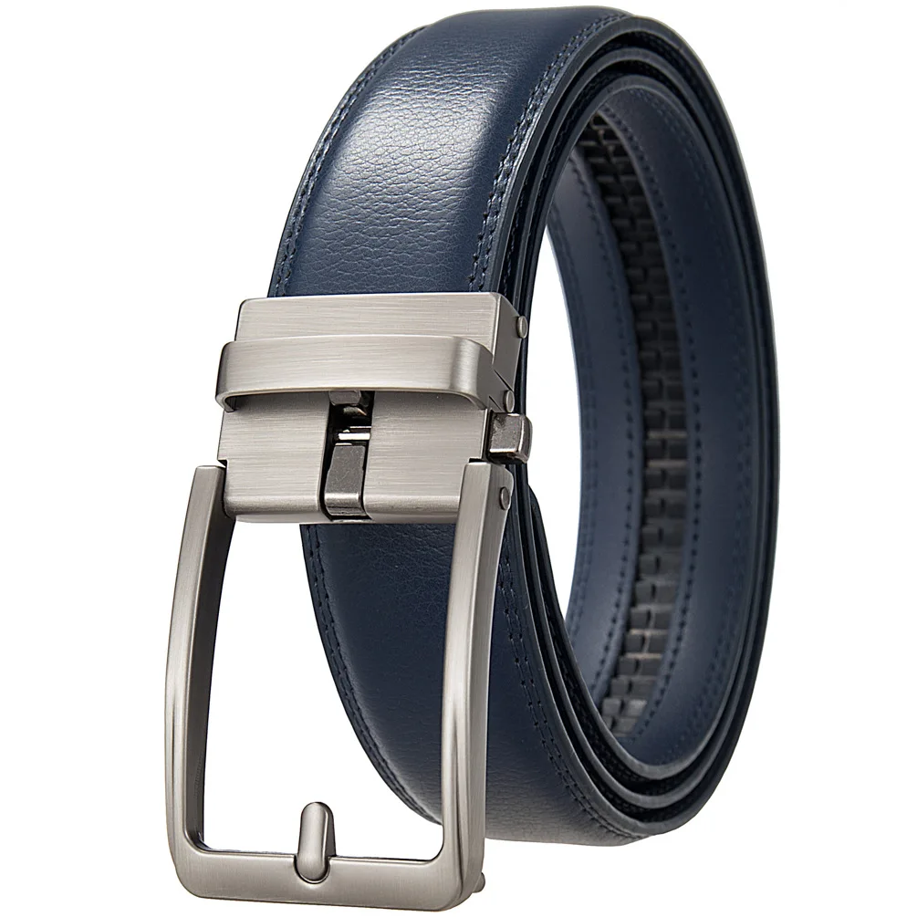 

3.5cm Width Click Belts for Men Brand Designer Automatic Buckle Genuine Leather Men's Jeans High Quality Waist Strap 90-130cm