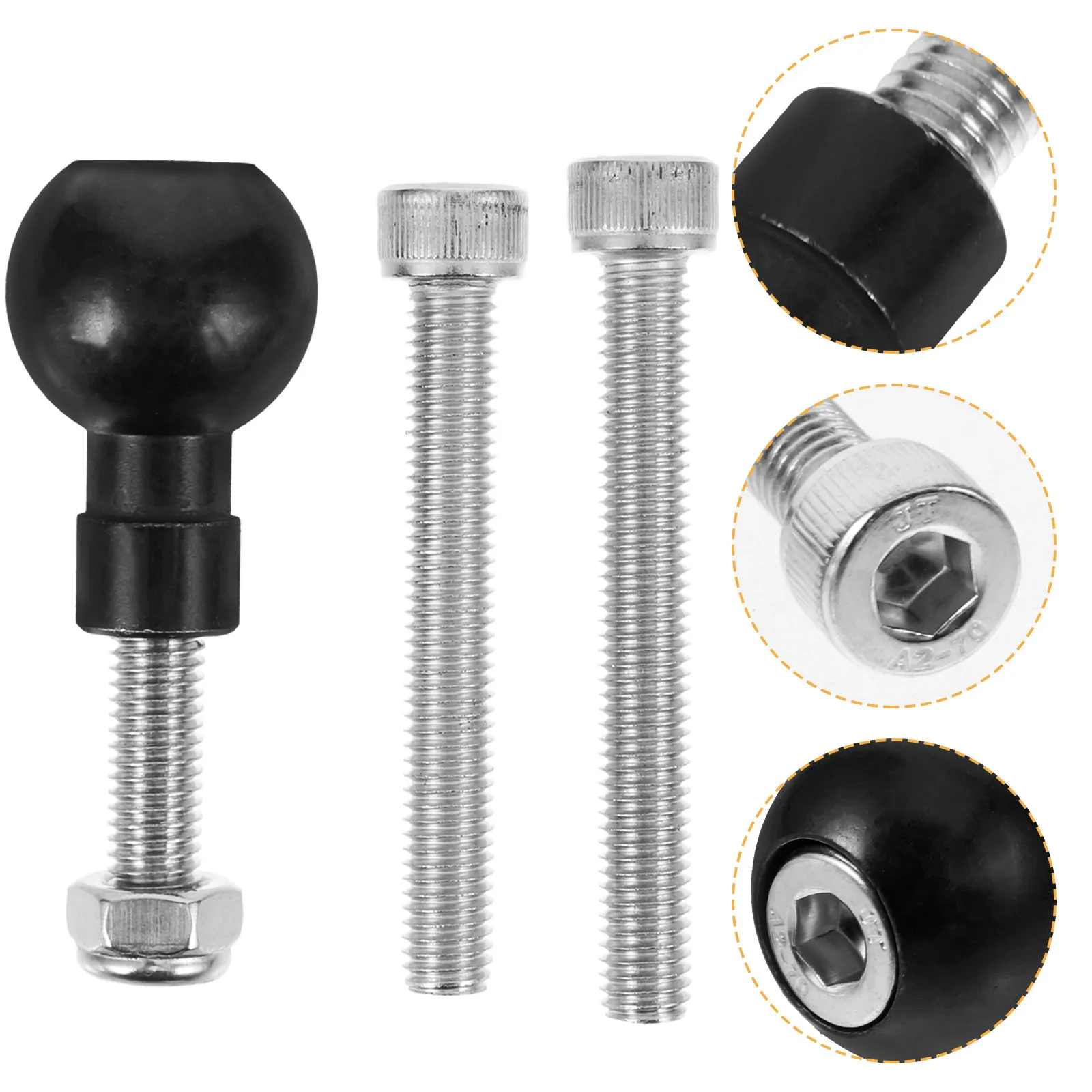 

Motorcycle Handlebar Clamp Base with 360 Degree Rotation Ball Head for Phone Mount Navigation Music Photo Riding Compatible with