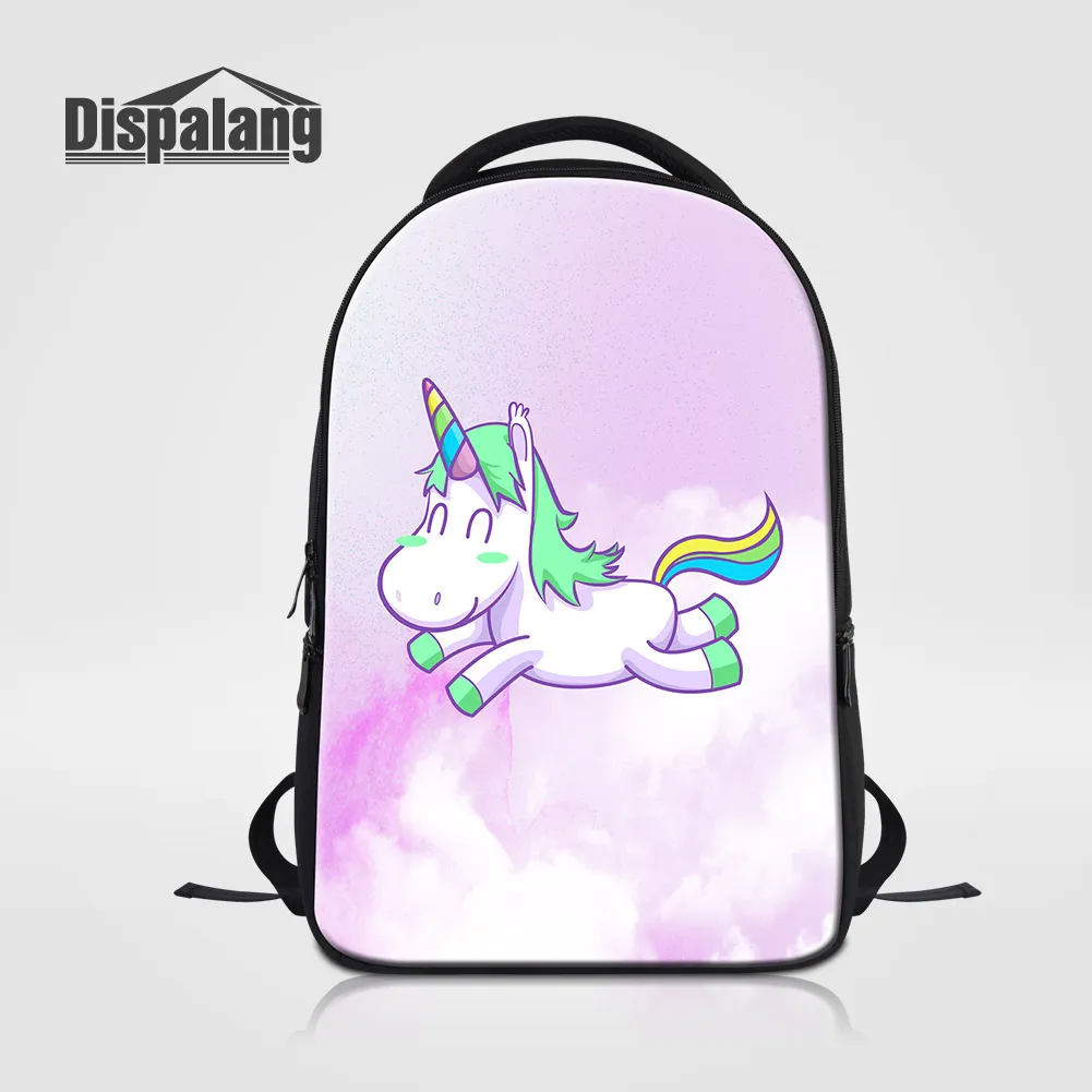 

Women Larger Laptop Backpack Cartoon Unicorn Printed 17 Inches School Bag For Teen Girls Female Custom Logo Computer Schoolbag