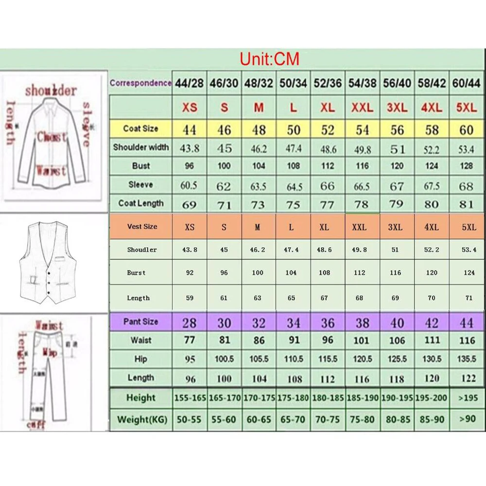 남성용 우아한 웨딩 수트, 로얄 세트, 블레이저, 조끼, 바지, 3 피스