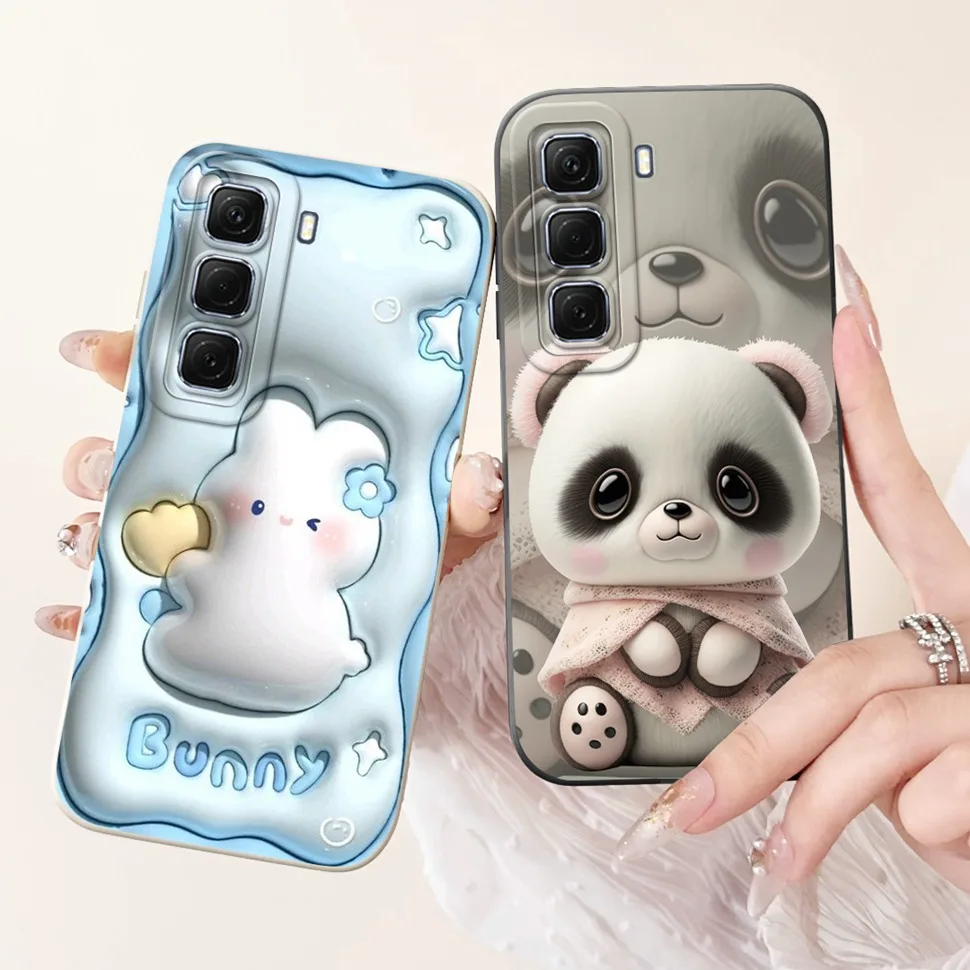 For Infinix Hot 50 Pro 4G Case Soft Silicone Shell Cute Panda Cover For Infinix Hot 50 50i Pro 4G Phone Case Hot50 Coque Bags