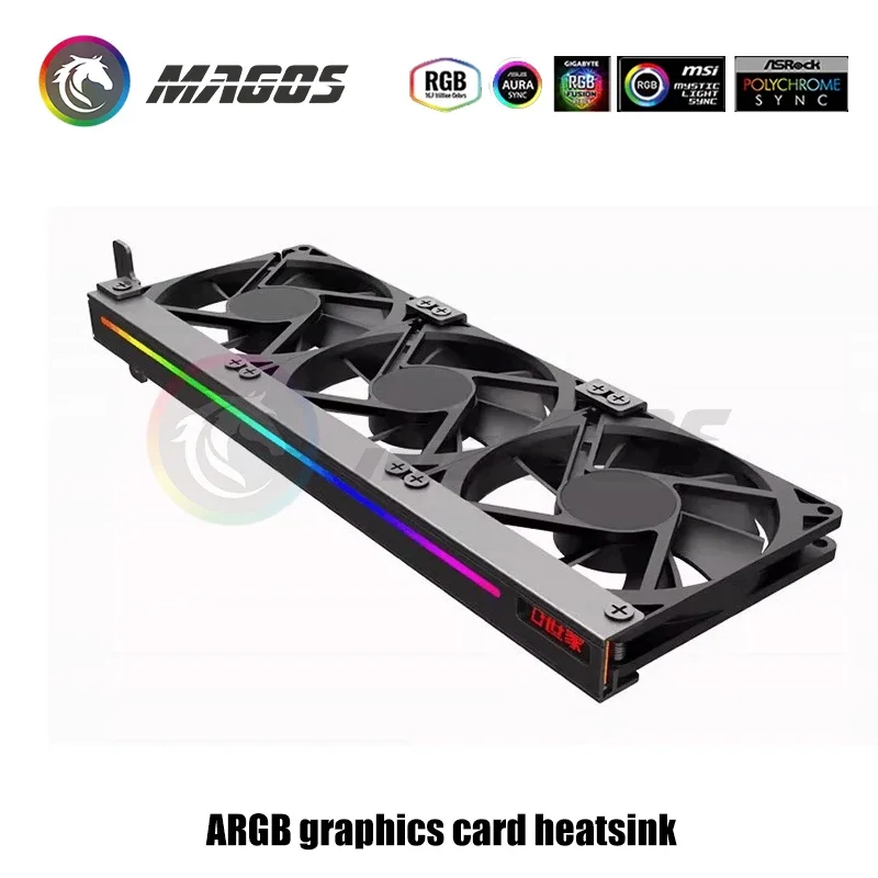 PCI FAN Heat Sink Graphis Card Cooling Fan Radiator Support Motherboard AURA SYNC 5V 3PIN ARGB Lighting VGA Cooler