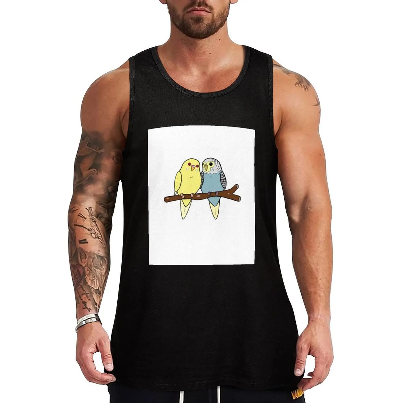 

Budgie Buddies Tank Top Simple Tank Top Soft Breathable Daily Undershirt