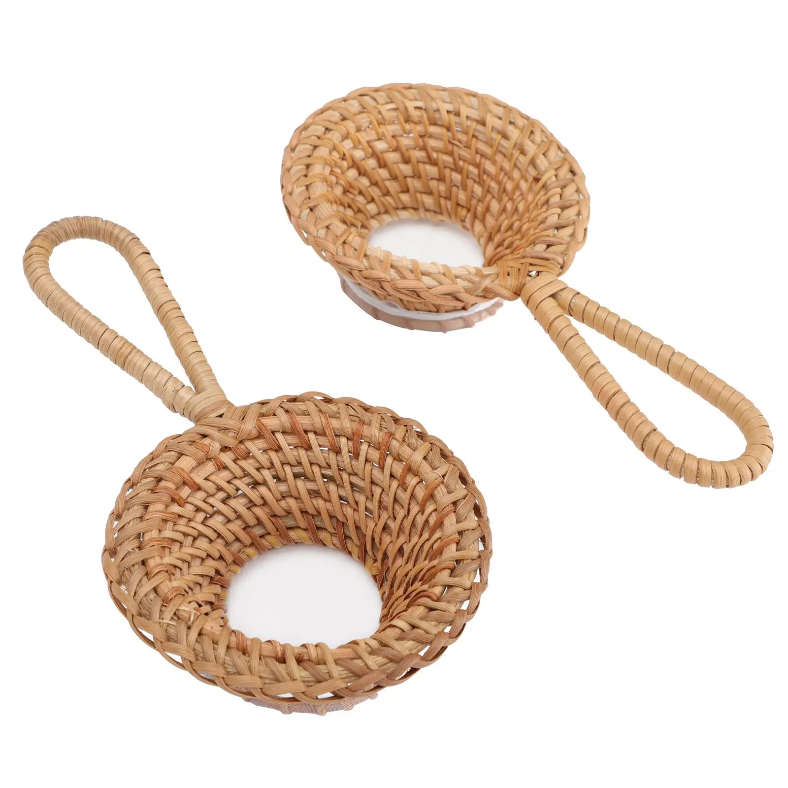 

Rattan Tea Filter Strainer H woven Retro Design Infuser Practical Gooseneck Creative Sifter Tool