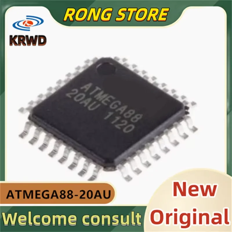 2PCS ATMEGA88-20AU New original  ATMEGA88 QFP32