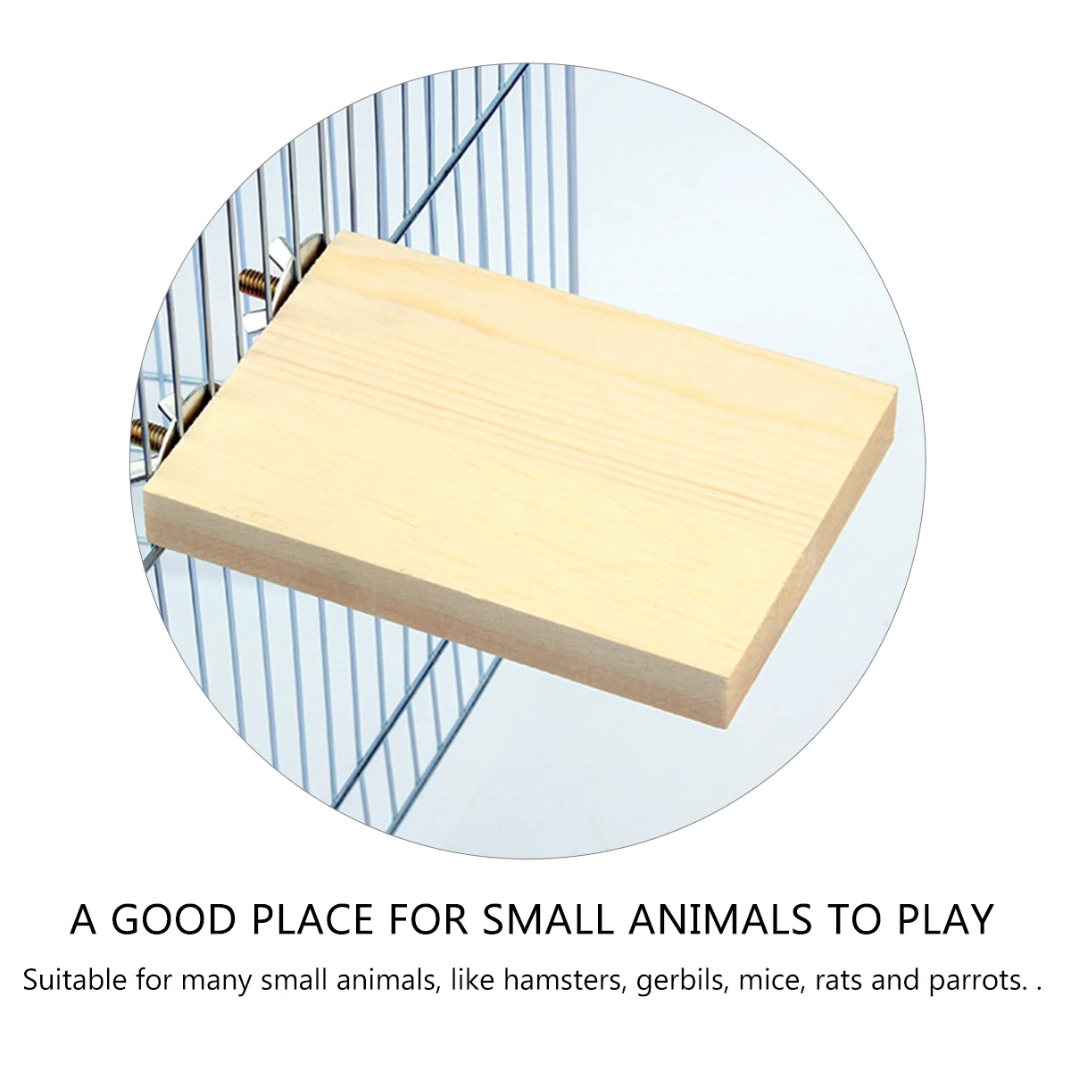 

3Pcs Wooden Parrot Platform Natural Station Board Cage Perch for Hamsters Gerbils Mice Rats Board Parrot