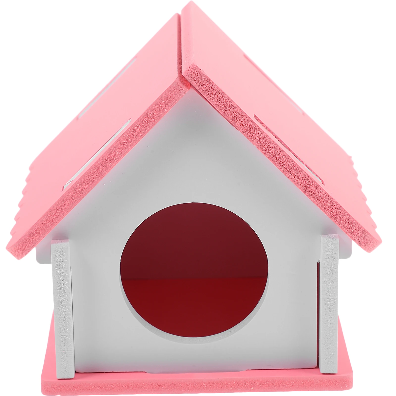 

Pink Ranch Hamster Hideout House Sleep Play Rest Reusable Durable Small Animal Hut Guinea Pig Living Space Decor hamster houses