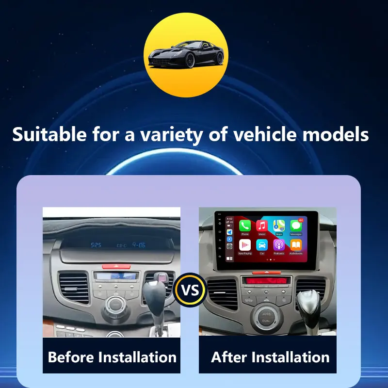 راديو السيارة الصوت مشغل فيديو الوسائط المتعددة لهوندا أوديسي RB1 2004 - 2008 اللاسلكية CarPlay GPS Navi DSP ستيريو بلوتوث واي فاي 4G