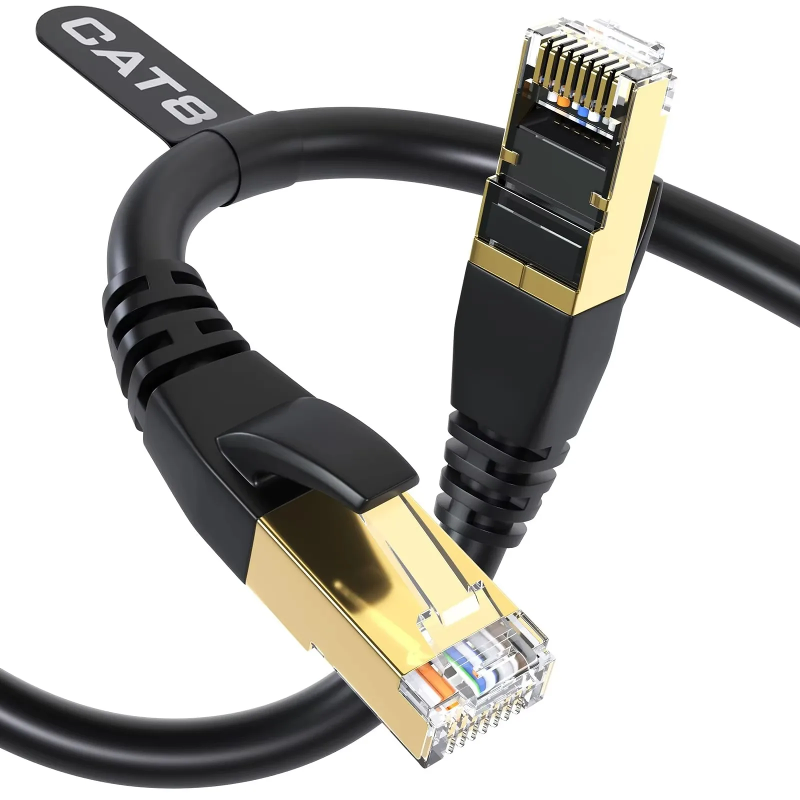 2M 3M 5M 10M Upgraded Shielded Cat8 Ethernet Cable 40Gbps 2000MHz High Speed RJ45 LAN Network Cable for Router Modem PC Smart TV