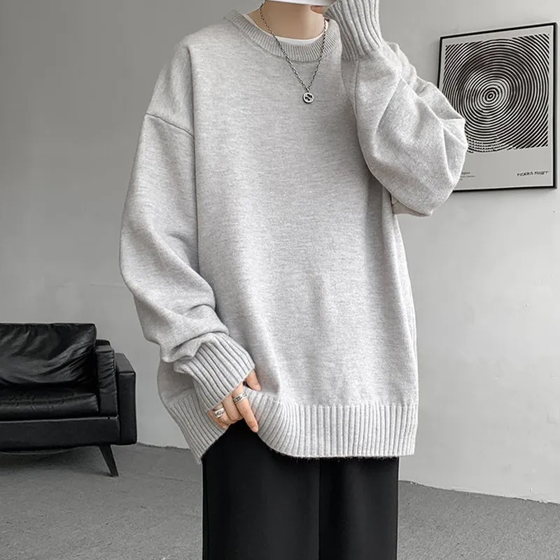 

Loose Long Sve Men's Sweater Autumn Winter New Sle Lazy Faion Knitted Coat Trendy Brand Inner Wear Casual Comfortable Top