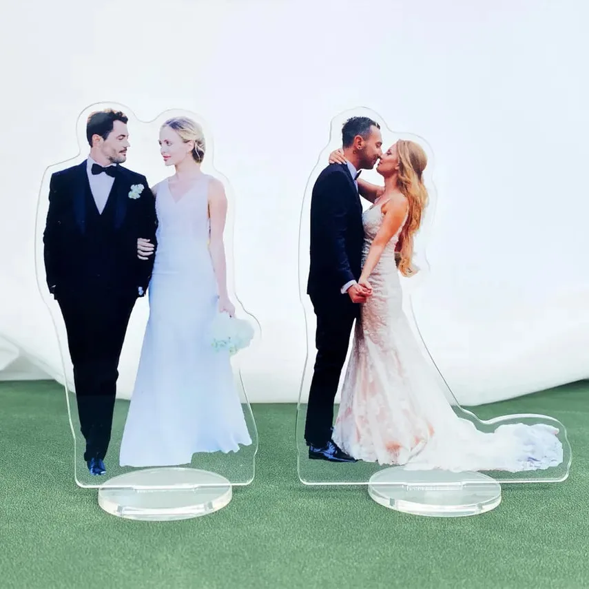 

Wholesale Custom Photo Desktop Acrylic Standee for Couples Wedding Anniversary Gift Human Character Print Personalized Standee