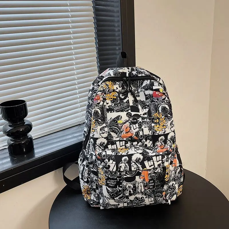 

Trendy Cool Naruto Anime Doodle Backpack Large Capacity Unisex School Bag for Teens