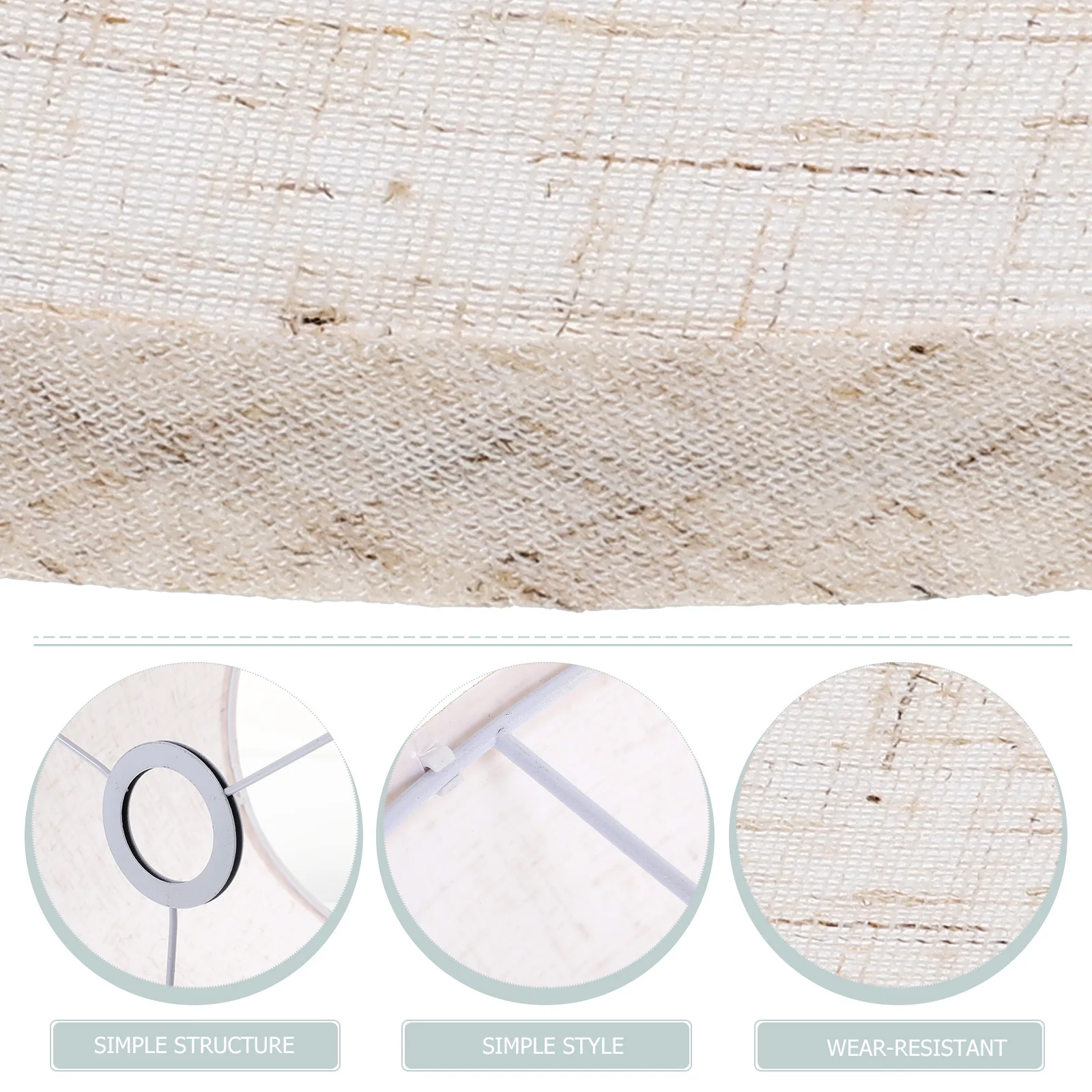 

Lamp Shade 4.2Cm Diameter Linen Metal Fabric For Floor Ceiling Table Wall Lamp Drum Retro Style Replacement Cover Lighting