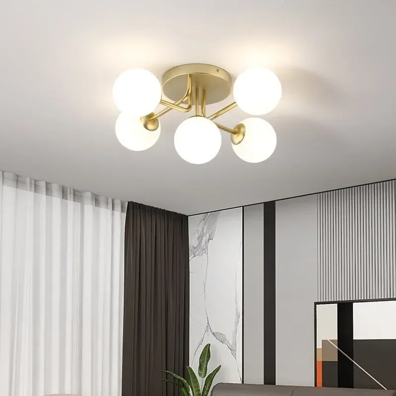 moderna luz de teto estrutura molecular de feijoes magicos quarto jantar vestiario sala de estar led home decor iluminacao lampadas 01