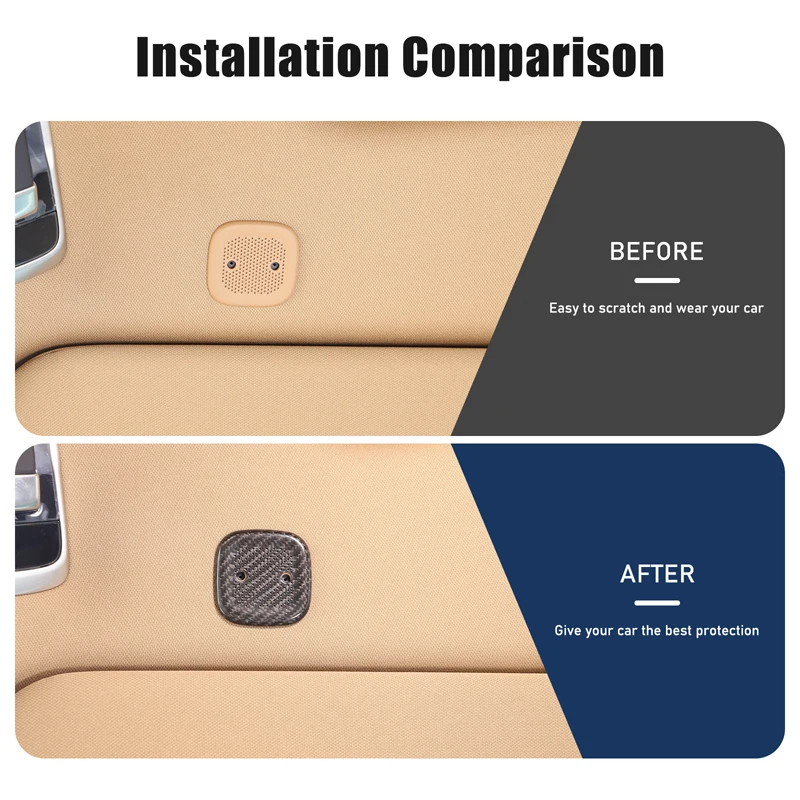 

Для Land Rover Range Rover Vogue L460 2023 + настоящее углеродное волокно, крышка звукового сигнала на крышу автомобиля, декоративная наклейка, аксессуары для салона автомобиля