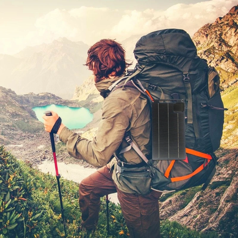 Thin Solar Propelled Device 10W USB Consistent Transportable for Multiple Devices