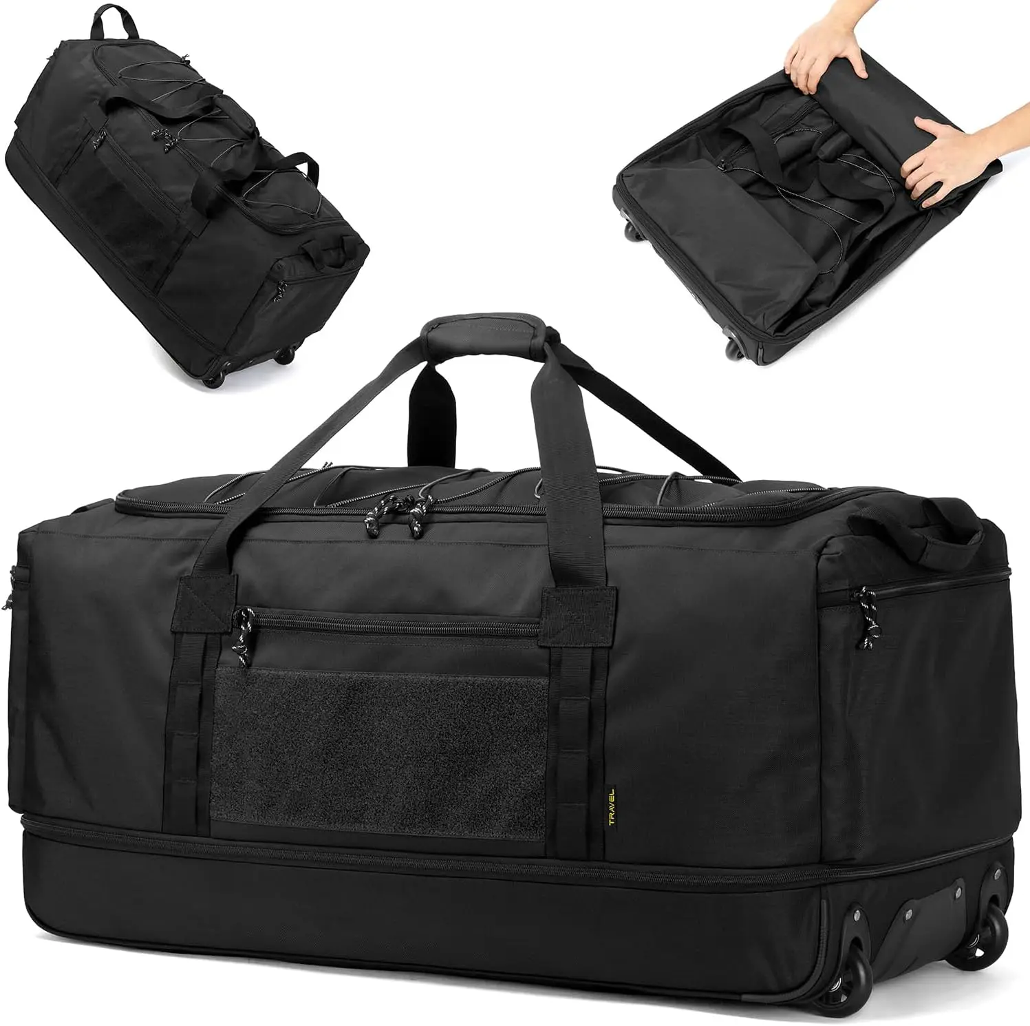 

170L Extra Large Rolling Duffle Bag with Wheels for Sports Equipment, Collapsible Travel Gear