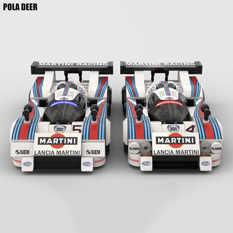 

MOC Lancia LC2 Martini Rally Team Le Mans No. 6 Racing Building Block Model Small Particles Assembly Toy Puzzle Birthday Gift