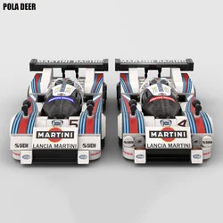 MOC Lancia LC2 Martini Rally Team Le Mans No. 6 Racing Building Block Model Small Particles Assembly Toy Puzzle Birthday Gift