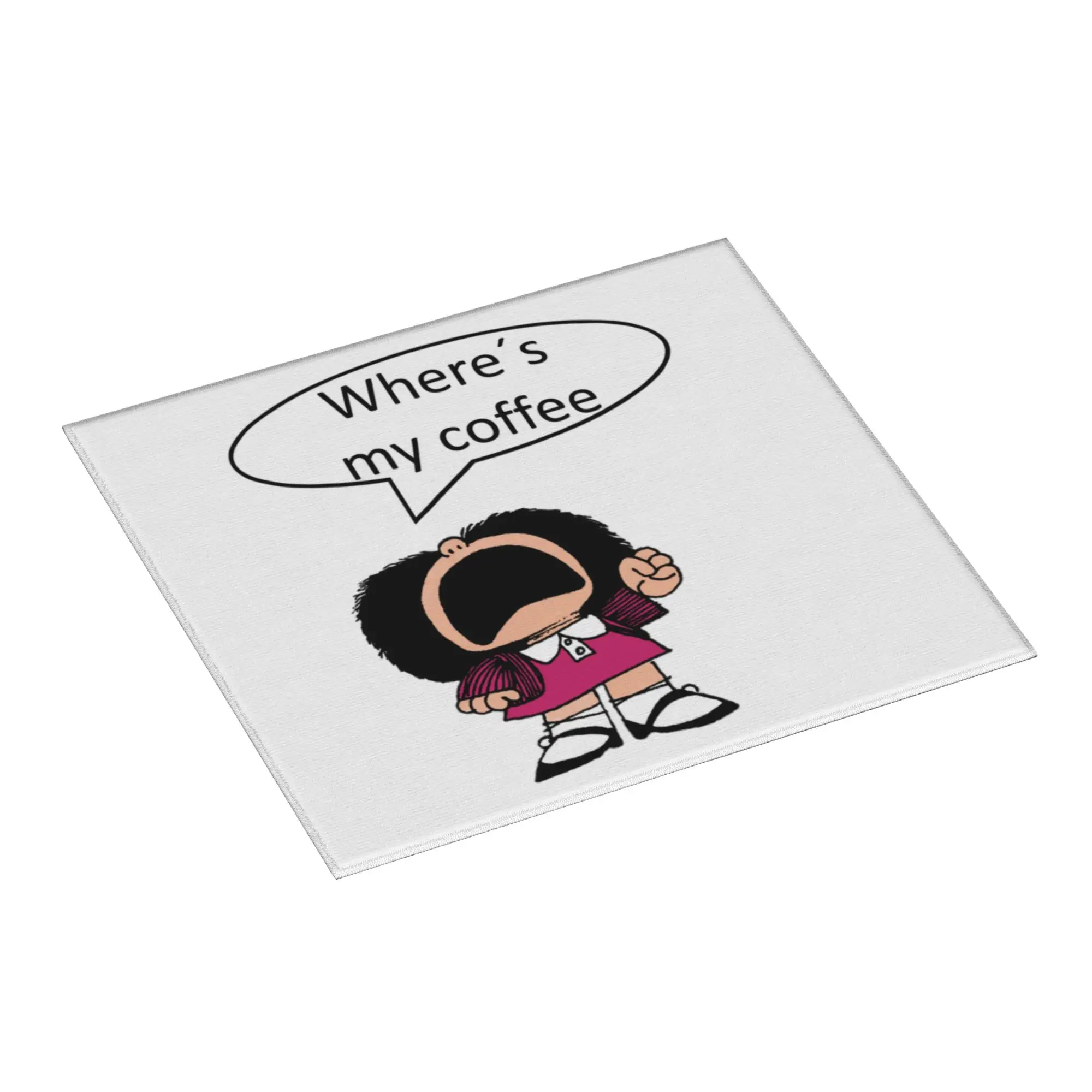 Manga Quino Mafalda Kawaii Cartoon Non Slip Kitchen Counter Protector Mat Barware Tableware Reusable Drying Mat For Kitchen