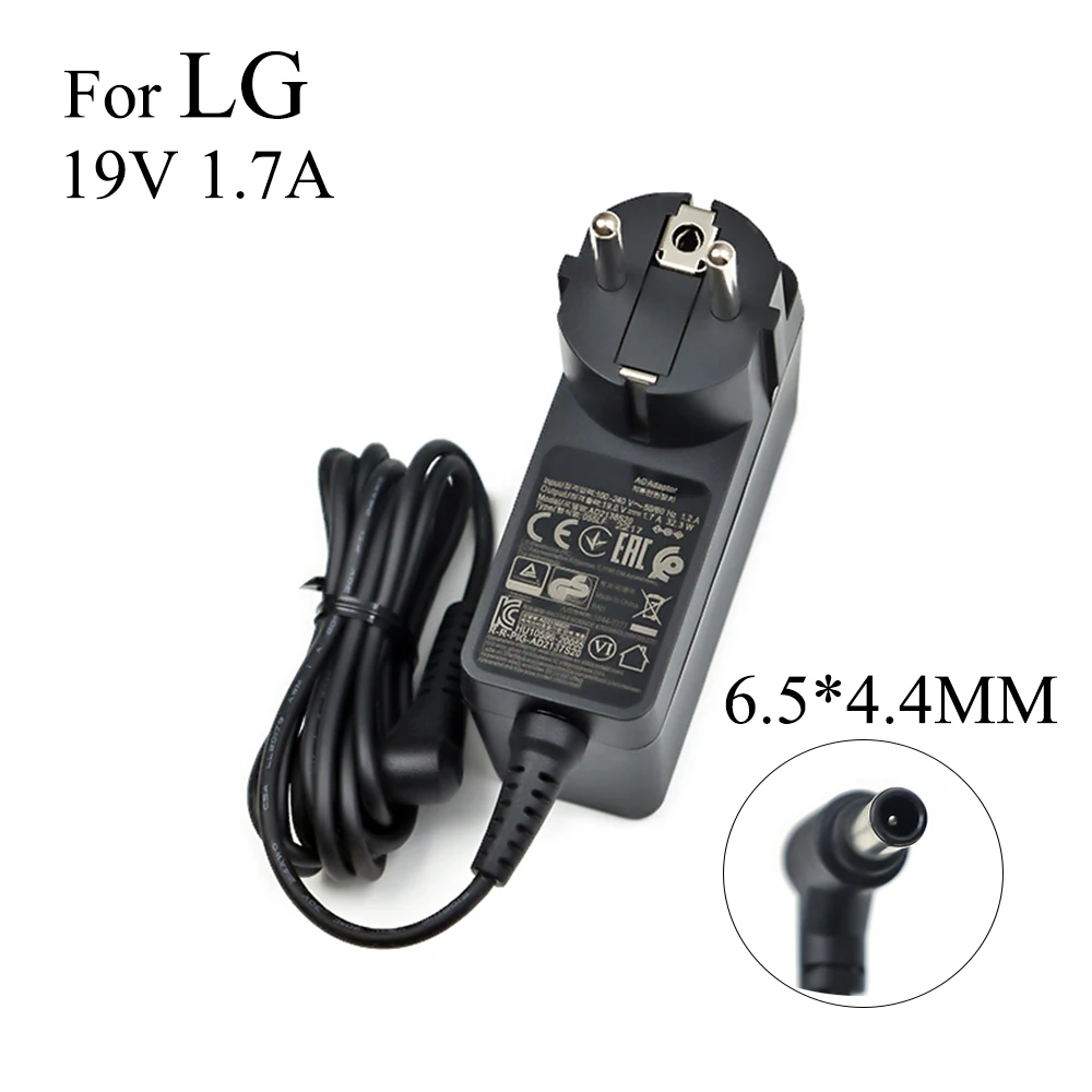 EU Plug 19V 1.7A AC Power Adapter Wall Charger For LG ADS-40FSG-19 19032GPG-1 EAY62790006]