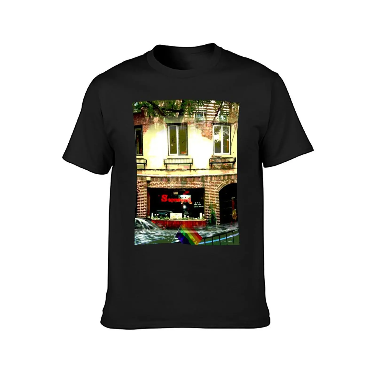 Stonewall, Christopher St,, NYC, NY T-Shirt plus sizes Blouse vintage slim fit t shirts for men