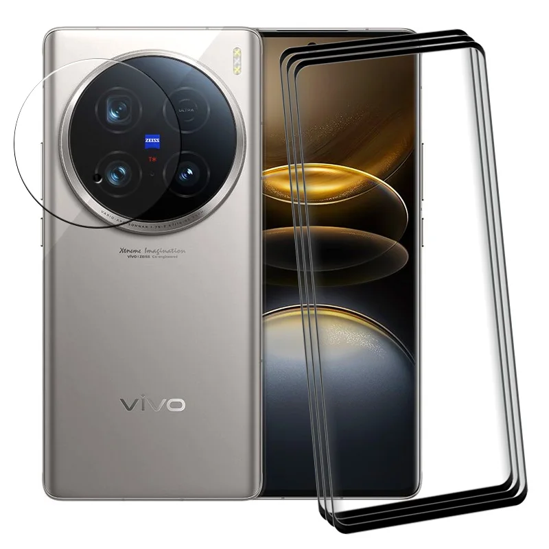 ل VIVO X100 الترا حامي الشاشة 9D الزجاج الأمامي فيلم المضادة للخدش ل VIVO X100Ultra لفيلم كاميرا الألياف الناعمة