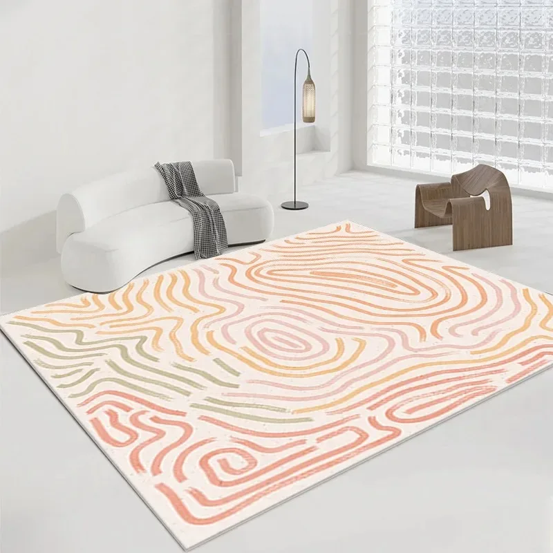 Simple Rainbow Line Pattern Floor Mat Door Front Decoration Home Living Room Floor Mat
