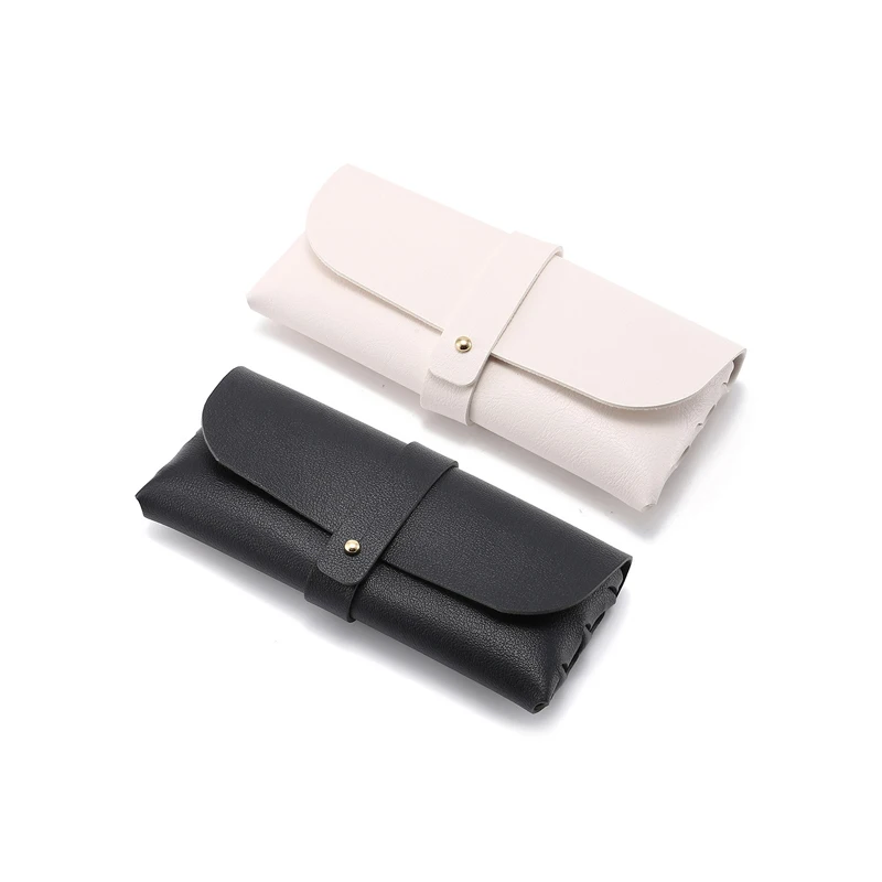 KAMMPT PU Leather Glasses Cases Women Fashion Portable Eyeglasses Storage Pouch Trendy Stylish Design Sunglasses Protective Bag
