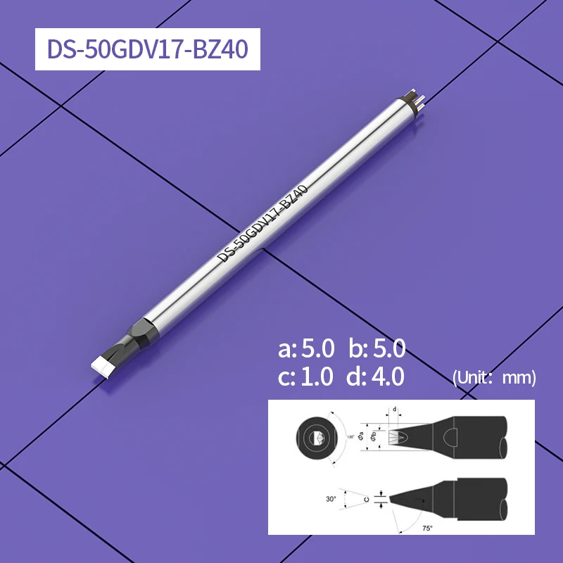 

Universal DS/DCS soldering Iron tips DS-13GDV08-BZ15 DCS-24DV DS-50GDV17 DS-16GDV10 For Apollo Seiko automatic welding equipment