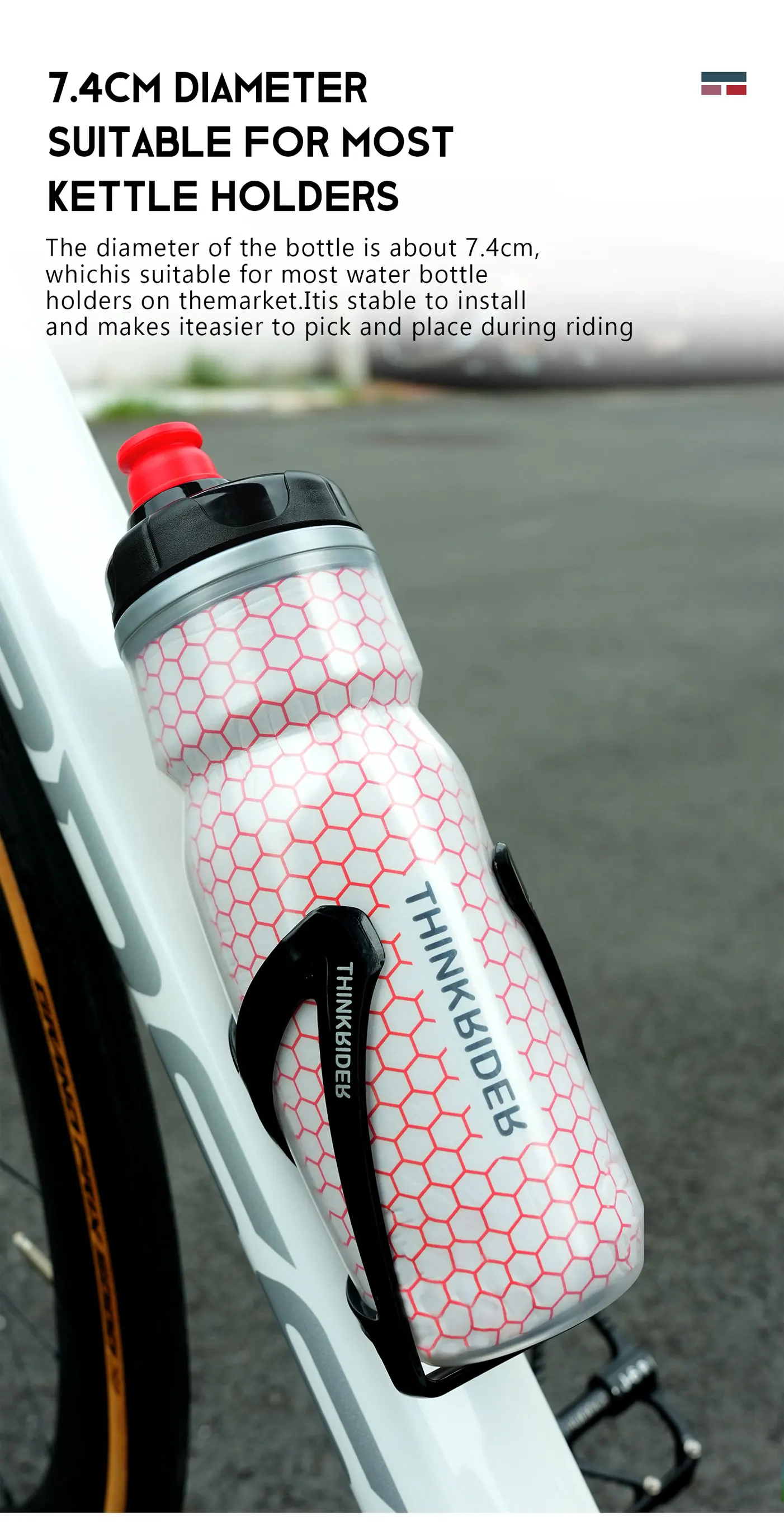 ThinkRider 620ML Cycling Keep Cold Bottle MTB Road Bike Portable Cup Lightweight Outdoor Water Bottle Bike Accessory_maomaolike.com