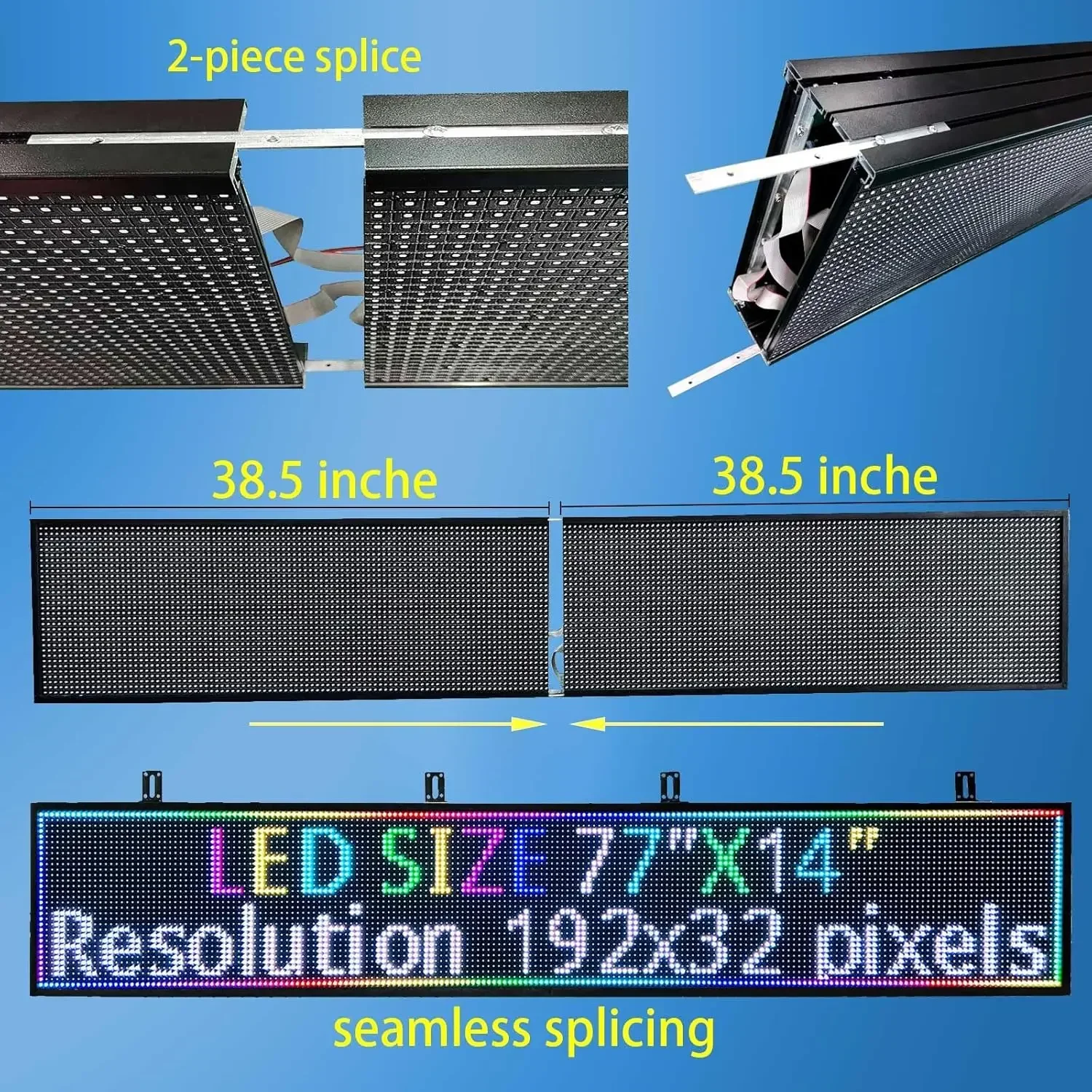 P10 Outdoor Full-Color Video Wall LED Digital Signage with SDK for Commercial Stores, Restaurants & Welcome Displays