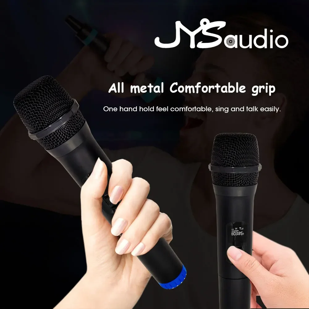 Sistema con micrófono inalámbrico VHF, micrófono de mano de frecuencia fija para fiesta, Karaoke, discurso, iglesia profesional, espectáculo, reunión