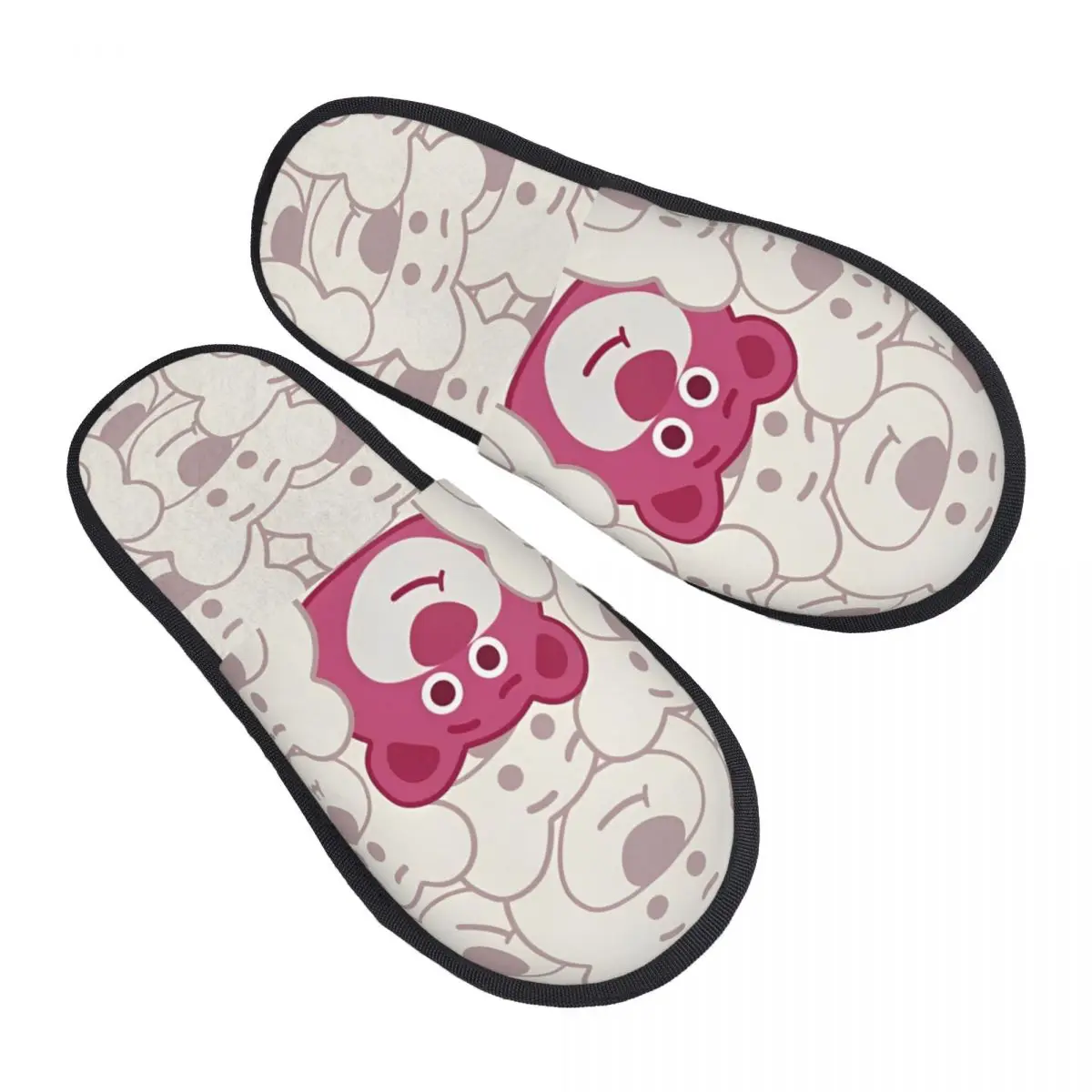 

Тапочки для спальни Lotso Pink Bear с тапочками из пены с эффектом памяти, подарок для женщин и мужчин, домашняя обувь с противоскользящей подошвой